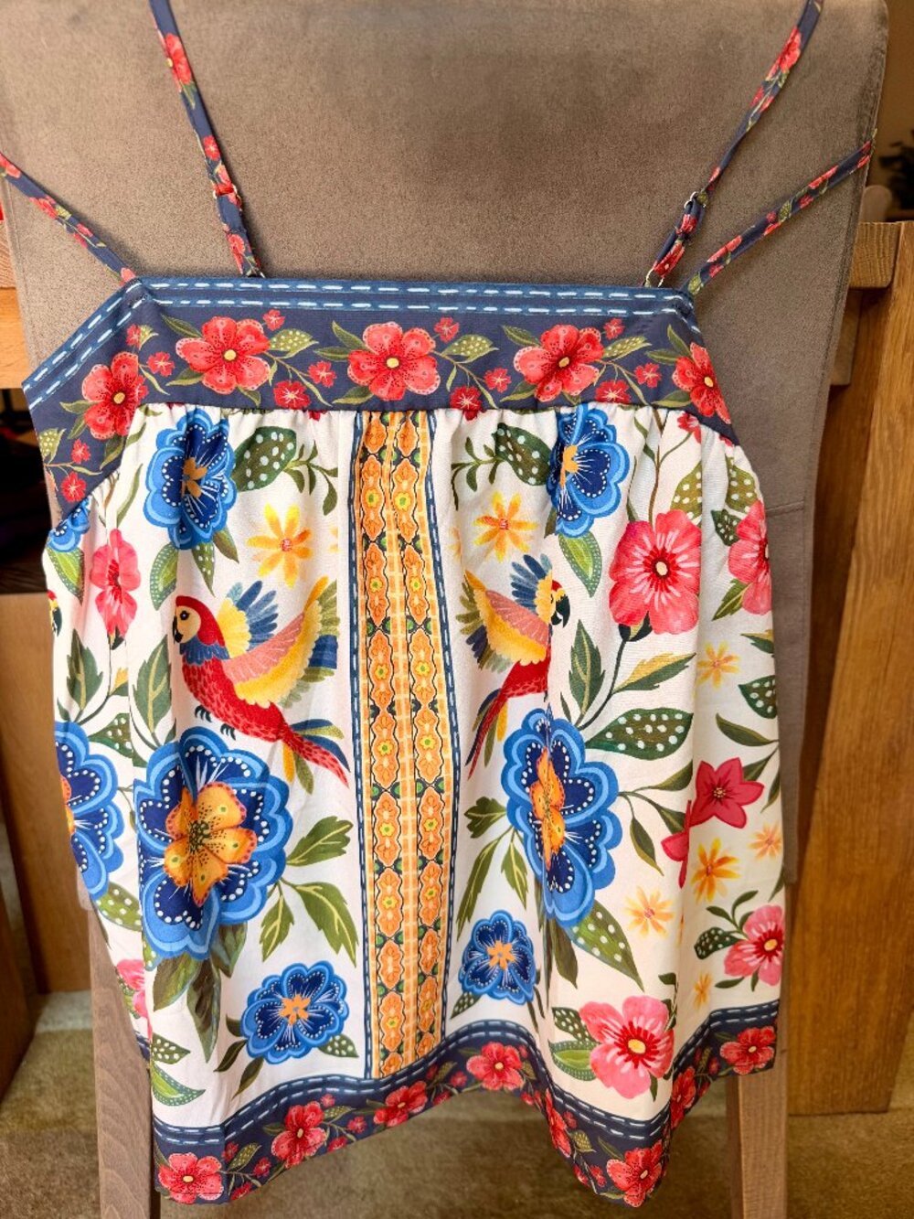 BOHO floral spaghetti strap top